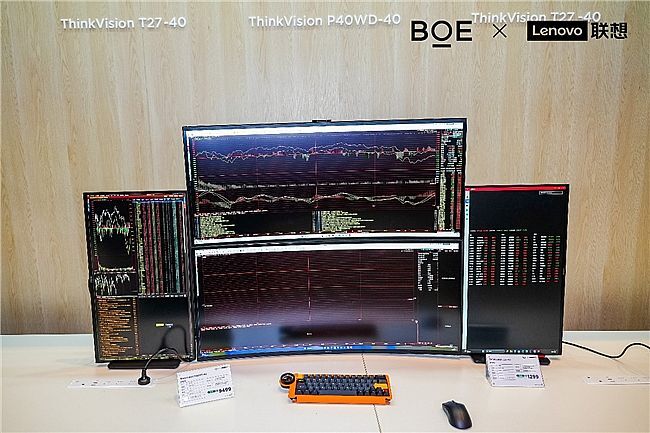 Lenovo ThinkVision P Series premium commercial monitors with BOE's Oxide LCD technology 